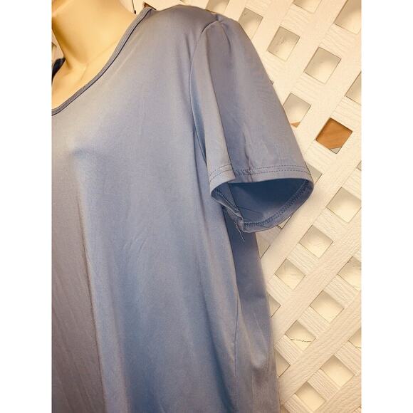 2XL RE Real Essentials Womens S S Round Neck T-Shirt Periwinkle Workout - Picture 2 of 12